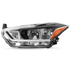JSBOYAT Halogen Model Headlight Assembly Compatible with 2017 2018 2019 2020 Nissan Kicks S/SV Headlamp Left Driver Side LH