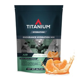 TITANIUM AIR Hydration Drink Mix - Carbohydrate Powder & Electrolyte Mix - Sports Drink Powder for Football, Baseball (24.7 oz, 30 Servings) - Endurance Drink - Gluten Free