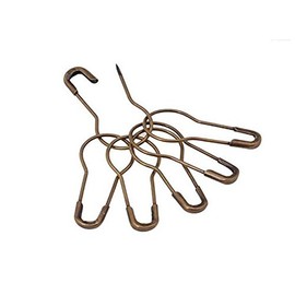 500PCS Metal Thick Gourd Safety Pins-Steel Wire Pins Clothing Tag Pins Trimming Fastening Safety Locking Clip Buttons DIY Craft Sewing Home Accessories (Bronze)