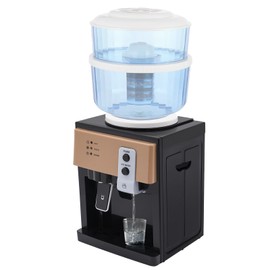BRICZUNA Water Cooler Dispenser,Water Dispenser Top Loading System Countertop Water Coolers Hot and Cold Water Cooler Dispenser Perfect for Homes Kitchen, Office Use (Black Gold)