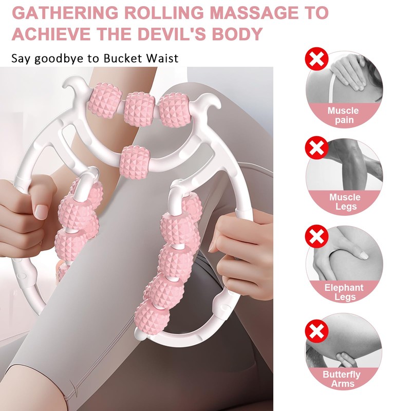 YushengTai Cellulite Massager, 20 Wheels Cellulite Roller, Massage Roller Legs,