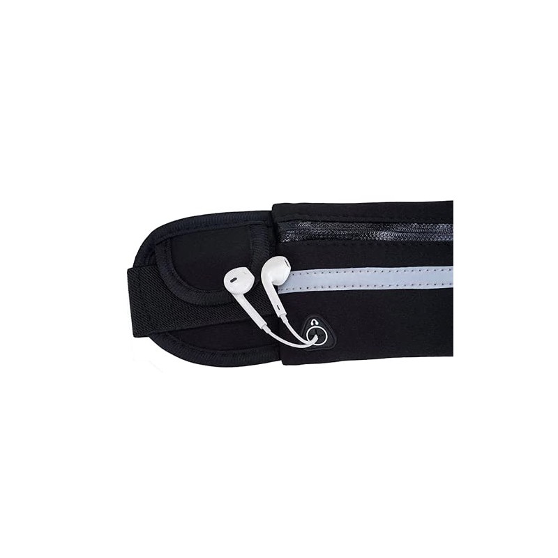 Cangurera Deportiva con cinturon elastico y salida de cable de