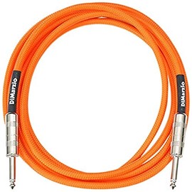 Dimarzio 10ft Overbraid Neon Orange Guitar/Instrument Cable - EP-1710NO