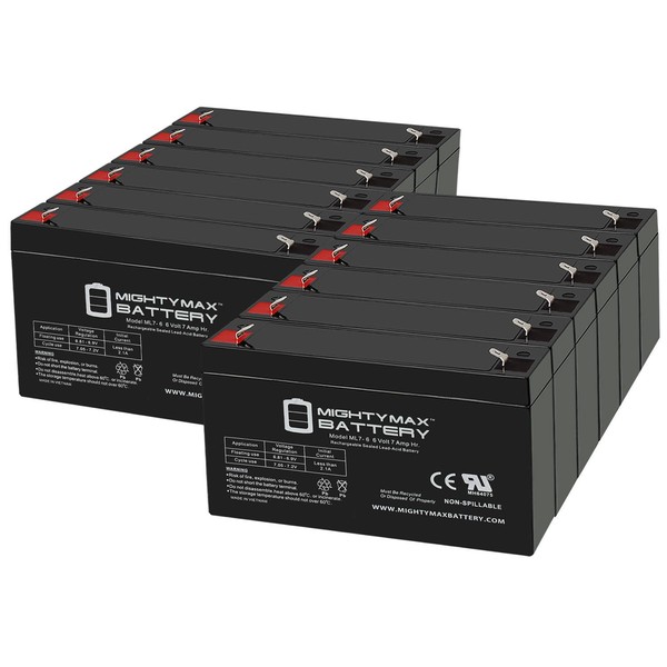 Mighty Max Battery 6V 7Ah SLA Replacement Battery for SLAA6-7.2F