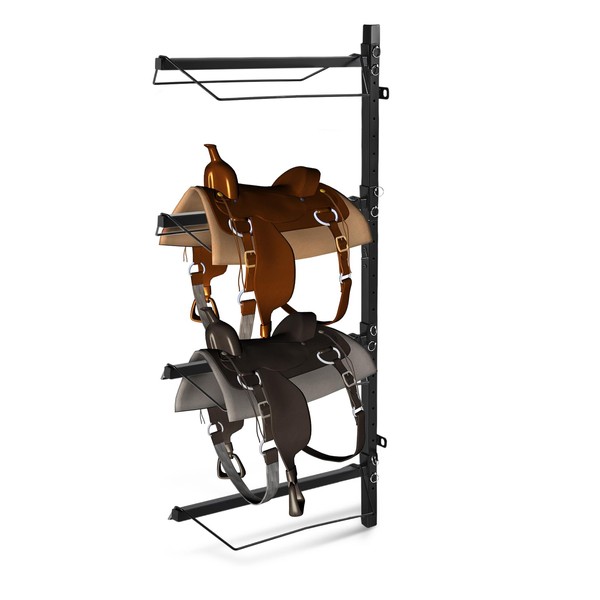 Paterr 4 Tier Saddle Rack Wall Mount Horse Saddle Storage