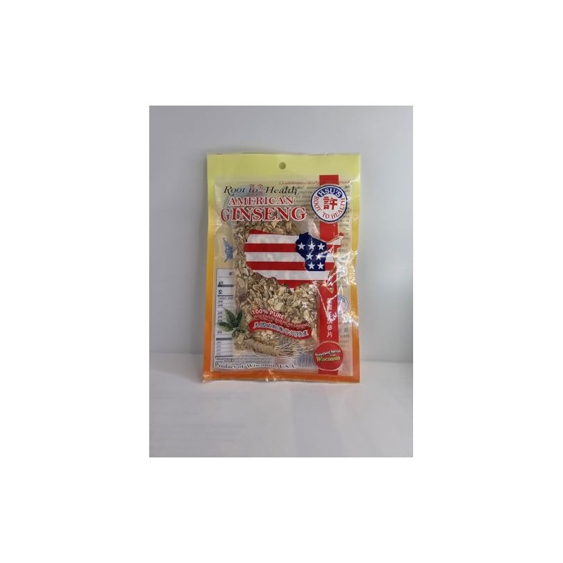 Hsu's Root to Health American Ginseng Slices, 1 oz, Cultivated