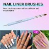 n/a Pinceles Para Decorar Uñas Cerdas Suaves Multicolor 6 Pzas