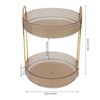 Makeup Organizer Rack 2 Tier 360 Deg Rotation Space Saving