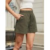 NILOINE Ladies Summer Casual High Waisted Shorts Wide Leg Ruffle