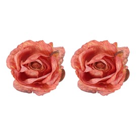 PATIKIL Rose Flower Curtain Tiebacks, 2 Pcs Artificial Floral Curtain Tie Clips, Modern Curtain Holder Buckles, Window Drapery Decorative Clips for Home, Room, Office, Red