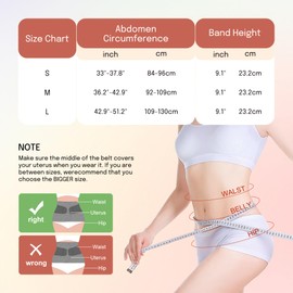 Postpartum Belly Band for C-Section Recovery: Lightweight Breathable Abdominal Binder Post Surgery for Women Waist Stomach Compression - Seamless After Birth Belly Wrap Invisible Wear with Pocket