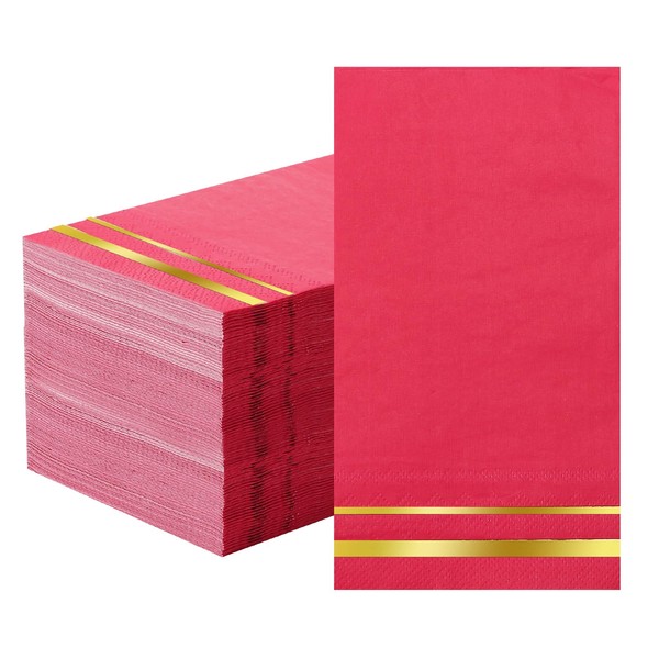 Tamone 100PCS 3-Ply Christmas Napkins - Red Napkins - Red