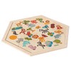 Hess 14929 Wooden Mosaic Tile Jungle Puzzle Baby Toy, Multi-Color