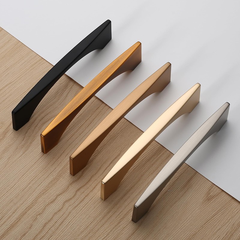 Asidrama 10 Pack 3.75 Inch(96mm) Champagne Bronze Kitchen Cabinet Handles,