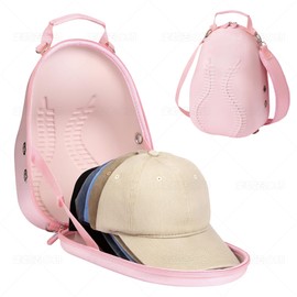 Hat Travel Case,Carrier for Baseball Caps Up to 6,Handle and Shoulder Strap