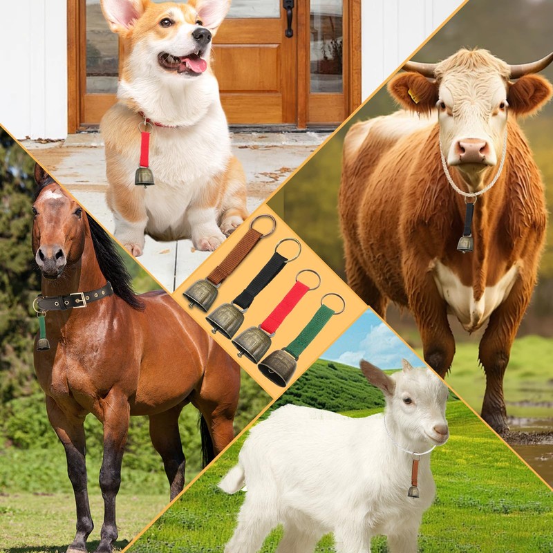 WUMUZAI 2 Pack Small Cow Bell for Dog Collar, Loud
