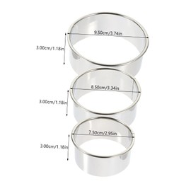 HOLIDYOYO 1 Set Dumpling Cover Maker Circle Stencil Dumpling Stamp Pierogi Skin Cutter Round Dumpling Wrapper Mold Wonton Skin Mold Pizza Press Plain Wrapping Paper Pastry Ring Silver