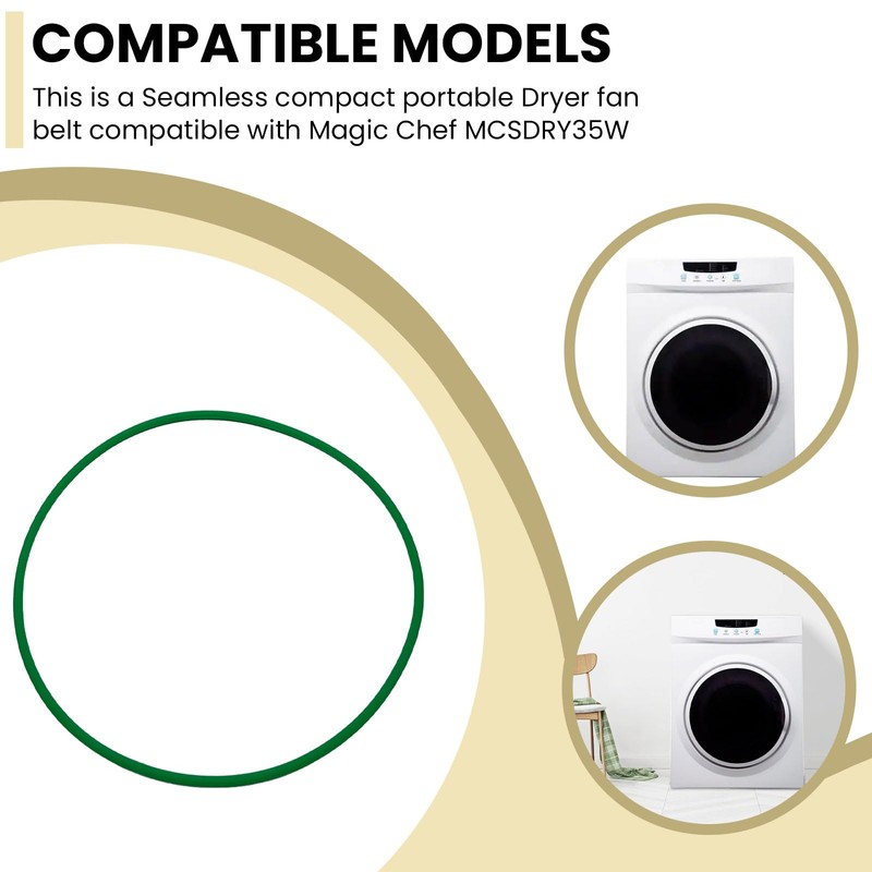 MCSDRY35W Seamless compact portable Dryer blower fan belt compatible with