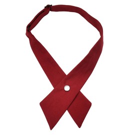 Red Criss Cross Bow Tie for Women Men Adjustable Neck Ties for Kids Teens Red School Uniform Bowtie Burgundy Plaid Neckties for Men Women Clip on Ties for Boys Girls Pre Tied Red Tie for Adults