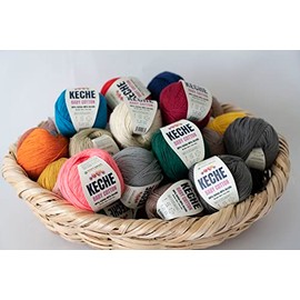 Keche Cotton Yarn, 60% Cotton 40% Acrylic Yarn, Soft Cotton Yarn for Crochet and Knitting, Amigurumi Yarn 1 Skein/Ball 1.76 Oz (50g) / 180 Yrds (165m) - Grey