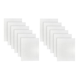 TOALLA (Pack of 12 100% Cotton White Bath Mat Towel (18x25 Inches) Light Weight Quick Drying & Machine Washable - Hotel Supplies Shower Hotel Bath Mat Towel Economy