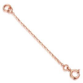 SISGEM 14 ct Gold Chain Extender for Necklace, Rose Gold Bracelet Extender Necklace Extension, for Collar Choker Anklet (Length: 4")
