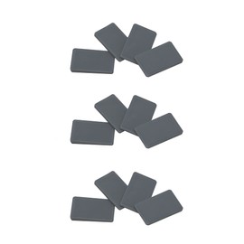 12 x fiXte Furniture Wedges Levellers Levelling Shims Soft Rubber Flexible Stackable Wedges in Grey