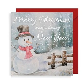 Second Ave Snowman Pack of 10 Christmas Xmas Christian Religious Holiday Festive Greetings Cards