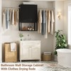 Homieasy Wall Cabinet with 2 Hanging Rods, 67'' Wide Laundry