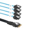 XMSJSIY Slimline SAS 4.0 SFF-8654 4i 38 Pin Host to