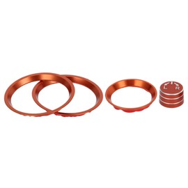 TUCKBOLD AC Air Conditioner Climate Heater Mirror Control Switch Knob Cover Ring for Subaru Forester 2019-2024 Sturdy | Interior Decal Trim Orange 4 Pcs