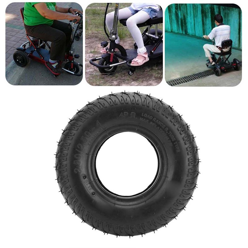 2.80/2.50-4 Mobility Scooter Wheel Pneumatic Tyre Electric Wheelchair Tires Replacement