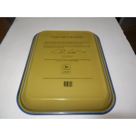 JOHN DEERE SLEIGH RIDE WITH DADDY METAL SERVING TRAY by R. L. CROUSE