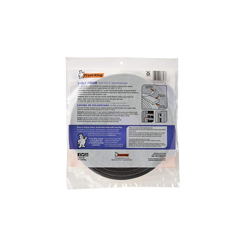 Frost King L347 Self-Adhesive Open Cell Tape, 17 Ft L