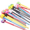 BUSHIBU Cute Pencils for Kids, Fun Pencil with Erasers Toppers,