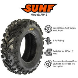 SunF 24x10-11 24x10x11 Mud Hardpack ATV UTV Muddy Tire 6 PR Tubeless - A041