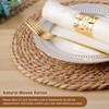 Round Woven Spring Placemats Set of 6, 12 Inch Seasonal