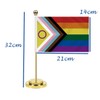 Intersex-Inclusive Pride Desk Flag,12 inch Tall Small Inclusive Pirde Indoor