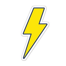 AK Wall Art Lightning Bolt Vinyl Sticker - Car Window Bumper Laptop - Select Size