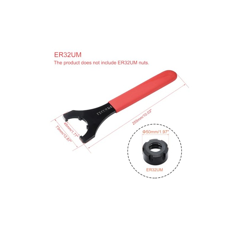 sourcing map Collet Wrench CNC Milling (ER-32UM) for Clamping Nut
