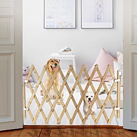 Pet Gate, Expandable Pet Barrier for Puppy Adjustable Dog Gate Safety Fence for Doorways Stairs More Suitable for Small Animals, 19in Tall(Assorted Color)