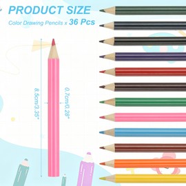 PATIKIL 36pcs Pink Cute Oil Lead Art Sketch Wrapping Book Supplies Adult Coloring Book Artist Beginner Drawing Sketch Pencils