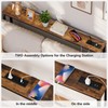 HOOBRO 2 Pack 5.9" Narrow Console Sofa Table with Power