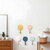 5Pcs Decorative Self-Adhesive Wall Hooks, Colourful for Bathroom Office Closet