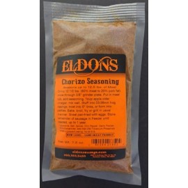 Eldons Chorizo Fresh Sausage Seasoning 7.5 oz. Bag Seasons 12.5 lbs of Meat #8852