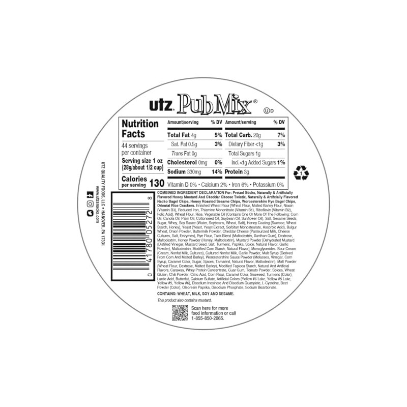An Item of Utz Pub Mix Barrels 44 oz -