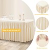 3 Pack Ivory Polyester Table Clothes for 6 Foot Rectangle