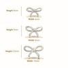 14k Solid Gold Ribbon Bow Stud Earrings with Secure Screw-backs