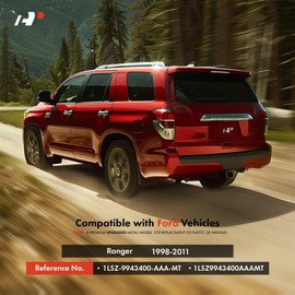 A-Premium Upgraded Metal Tailgate Handle Compatible with 1998-2011 Ford Ranger - Textured Black Rear Latch Handle, Replace# 1L5Z9943400AAA-Metal, FO1915109