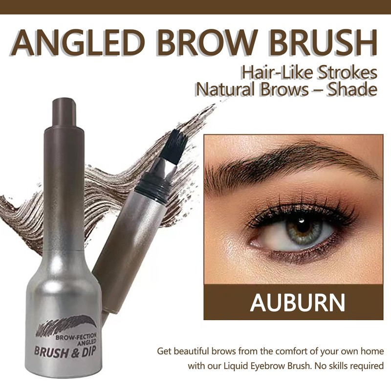 Angled Brow Brush & Dip – Waterproof, Smudge-Proof Liquid Eyebrow